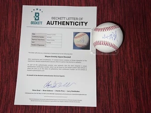 Wayne Gretzky Signed Official Major League Baseball The Great One Beckett - Picture 1 of 4