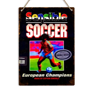 Sensible Fútbol De Colección Letrero de Metal Amiga Juego Arte Pared Placa Retro Jugador Regalo - Imagen 1 de 14