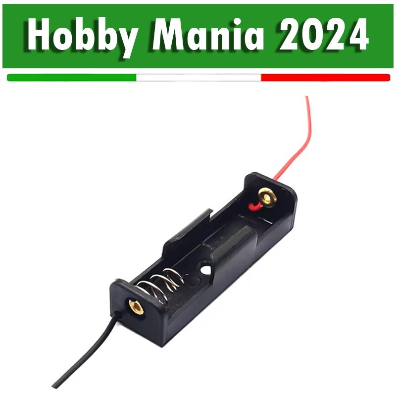 Portabatterie Per 2 Pile Stilo AA - Contenitore Con Cavo Per Alimentazione - Foto 7