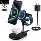 Wireless Charger Charging Station 3In1 For Apple Watch Air Pods iPhone 15 14 13