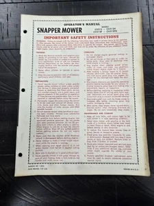 Snapper CV212P CV212 CV212H CV212PH Operador de cortadora de césped ilustrado manual de piezas - Imagen 1 de 3