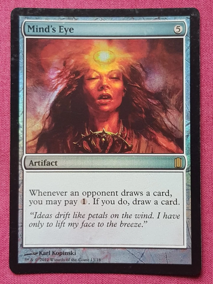 Magic The Gathering COMMANDER'S ARSENAL FOIL MIND'S EYE artifact card MTG - Image 1 of 2