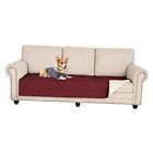 Non-Slip Sofa Slipcover - 100% Waterproof 3 Cushion Couch 62"-Couch Burgundy