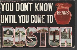 You Don't Know BEANS Until You Come to Boston ~ 1908 Großbrief - Bild 1 von 2