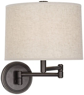 Lámpara de pared Robert Abbey Sofia pátina bronce brazo oscilante Foto 1 de 2