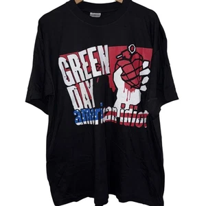 Vintage 00s 2005 Green Day ‘American Idiot’ European Tour T-Shirt, Black, XL - Picture 1 of 5