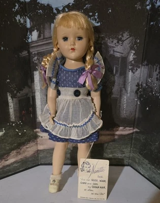 Arranbee R & B Nanette Hard Plastic 14" Doll from the 1950s - Bangs, Braids Tag - Image 1 of 3