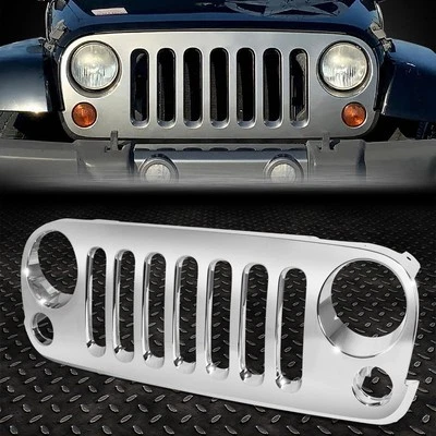 Front Chrome Radiator Grille Grill Insert For 07-16 Jeep Wrangler JK 68046306AA - Image 1 of 3