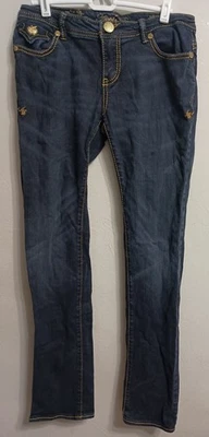 Pantalones de mezclilla para mujer Apple Bottoms talla 7/8 bordados Y2K hip-hop nelly oscuro Foto 1 de 4