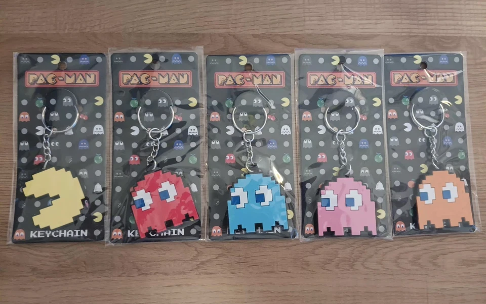 Juego de 5 llaveros Bandai Namco Pac-Man sellados nuevos Foto 1 de 1