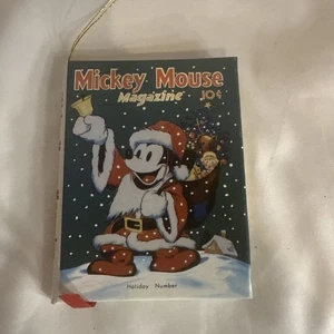 Kurt Adler Mini Book Disney Mickey Mouse Magazine Santa's Whiskers Ornament 1937 - Picture 1 of 4