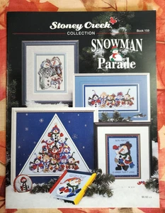 Stoney Creek Muñeco de Nieve Desfile Punto de Cruz Patrones Muñecos de Nieve, Familia de Nieve  - Imagen 1 de 2