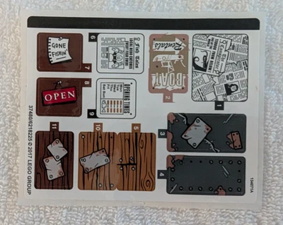 Lego идеи стикер лист только старый рыболовный магазин 21310 - Изображение 1 из 3