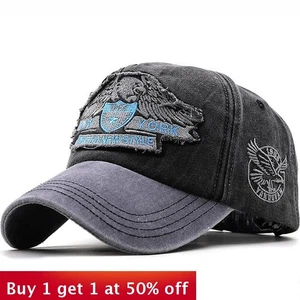 Adjustable Washed Cotton Baseball Cap Sun-Proof Casual Peaked Cap Outdoor Hat - Picture 1 of 12