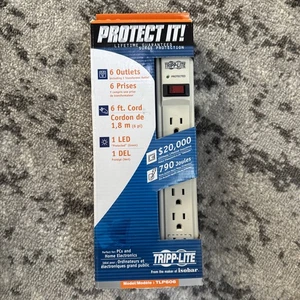 Tripp Lite 6 Steckdosen Überspannungsschutz TLP606 6 Fuß Kabel - Bild 1 von 2