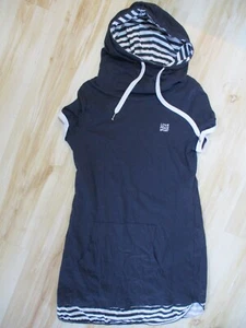 Damen Sommer Kleid / Strandkleid Marine Look mit Kapuze Größe M - Bild 1 von 4