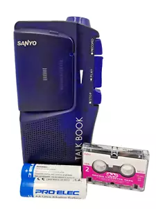 Libro de conversaciones Sanyo TRC-515M microcassette grabadora de voz dictafono edición especial azul - Imagen 1 de 24