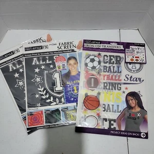 MODA ARTE NEXT STYLE PANTALLA DE TELA Deportes All Star 1 Go Team Lote de 3  - Imagen 1 de 2