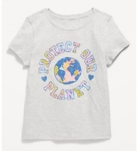 Old Navy Short-Sleeve Graphic T-Shirt Protect Our Planet XXL (18) Plus FreeShipp - Picture 1 of 2