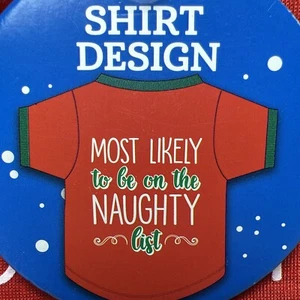 NWT “MOST LIKELY to Be On the NAUGHTY list” Holiday Pet Dog Tee T-Shirt Sz SMALL - Picture 1 of 7