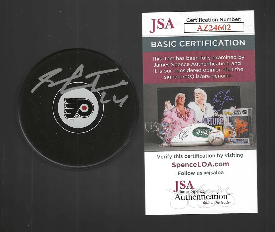 Sean Couturier Firmado Philadelphia Flyers Puck Certificado de Autenticidad JSA Foto 1 de 1