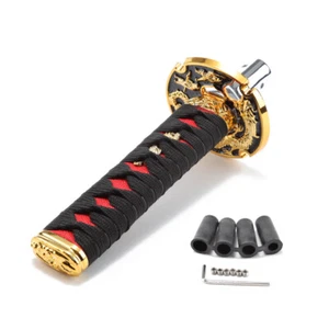 15cm Black Samurai Sword JDM Manual Shift Knob Shifter Alloy Katana Adapter - Bild 1 von 3