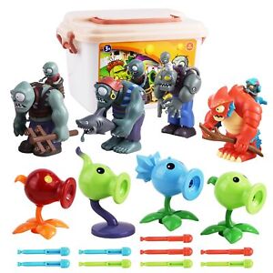 ROLOSO Plants and Zombies Toys Figures vs Peashooter Party Favors Birthday De...