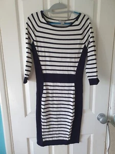 H&M BÜROWEAR gestreiftes KLEID Damen Größe M - Bild 1 von 2