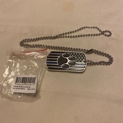 Lote de 10 etiquetas de oración The Thin Blue Line K9 etiquetas de perro y cadena para el cuello K9 Foto 1 de 3