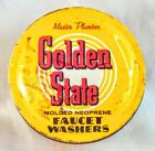 Vintage Golden State Molded Neoprene Faucet Washers Metal Tin Can