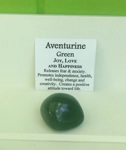 Green Aventurine Tumble Stone - Love Joy & Happiness | Free Postage - Picture 1 of 2