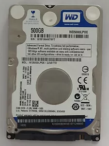 WD5000LPVX-22V0TT0, DCM: HBKTJAB, DEC 2014, Western Digital 500Gb 2.5" Sata HDD - Imagen 1 de 2
