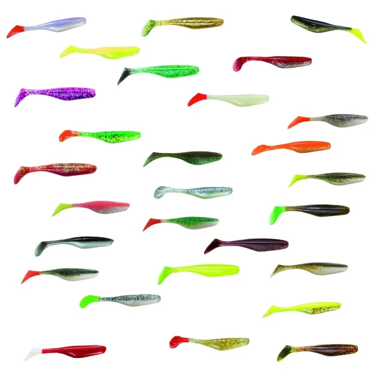 JENZI River Shad Gummifisch Gummiköder verschiedene Farben Größen UV-aktiv - Bild 1 von 1
