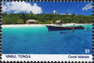 VAVAU TONGA Beach / Boat / Islands of the Pacific Stamp # 2 (2019 Cook Islands) - Picture 1 of 1