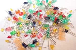 LED Mixed Job Lot Assorted 3mm, 5mm Random Sizes, Shapes, Colours - Picture 1 of 13