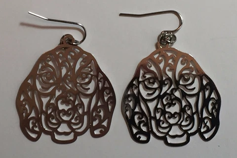 New Tennessee Volunteers Silver Earrings, Fish Hook, Smokey, Gift for Her Mom Cover
