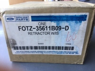 原始设备制造商全新 1990 - 1991 年福特 F350 左前座皮带减压器 FOTZ 35611B09 D — 第 1/2 张图片