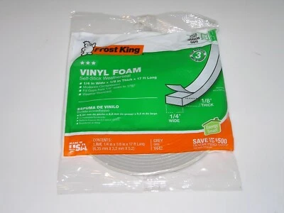 Thermwell #V442H 1/4x1/8 Grey Foam Tape,No V442H,  Thermwell - Image 1 of 2
