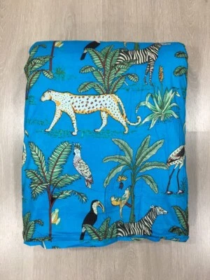 25 Yard Hand Block Print Handmade Cotton Indian Natural Sanganeri Print Fabric - Image 1 of 3