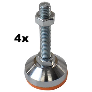 4x M12 Ø50x90mm Schwerlast Maschinenfuß Gerätefuß Maschinenschuh Stahl (SET) - Bild 1 von 1