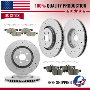 Front & Rear Disc Rotors Brake Pads for Ford Edge 2015-2018 Lincoln MKX Nautilus - Picture 1 of 6
