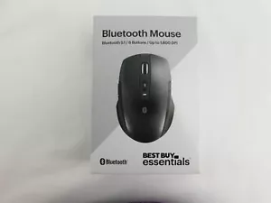 Best Buy Essentials Mouse Bluetooth (5.1, 6 pulsanti, fino a 1600 DPI, nero) - Foto 1 di 7