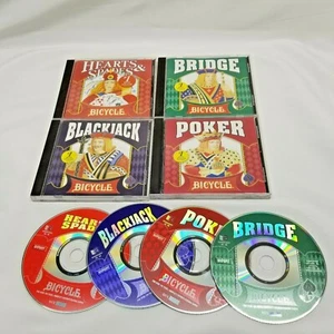 Bicycle PC Game 4 Piece Lot Bridge + Poker + Hearts & Spades + Blackjack - Picture 1 of 2