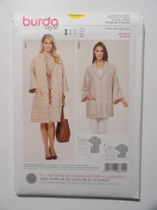 Burda 6802 Misses' Coat & Jacket Sewing Pattern Size 10-20 Uncut FF - Picture 1 of 3