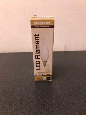  led3ca10/27k/fil/m/3 decorative chandelier antique filament led light bulb - Image 1 of 3