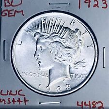 1923 P BU GEM PEACE SILVER DOLLAR UNC MS+++ U.S. MINT RARE COIN 4482