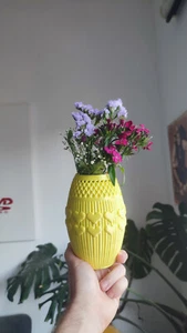 Elegante 3D gedruckte Valentinstag Herz Vase - romantisches Dekor mit Gitter Design - Bild 1 von 5