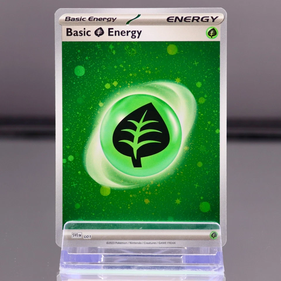 Basic Grass Energy (Cosmos Holo) 001 Sv01: Scarlet & Violet Base Set Holo NM - Image 1 of 1