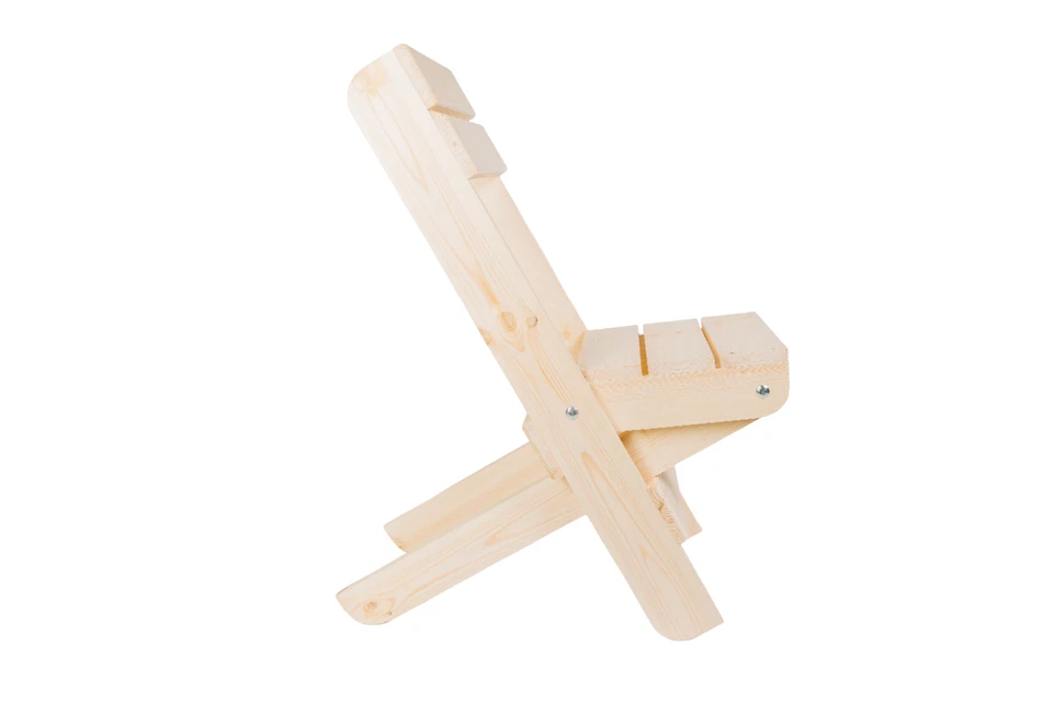 Silla plegable de madera de pino natural para patio, césped, hogar o cafetería, hecha a mano Foto 1 de 4