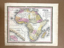 1846 Mitchell's Atlas original Africa  map, 14"x17", original hand colored